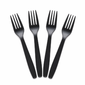 Black PP Medium Duty Plastic Fork
