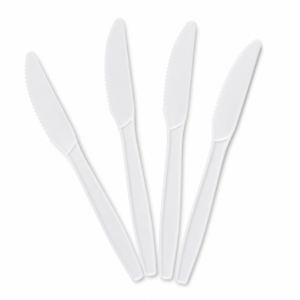 White Plastic Knife - Standard