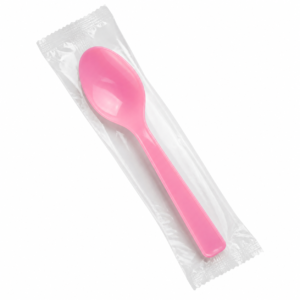 Ice Cream Spoon Pink Large Wrapped
