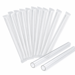 12 mm Clear Plastic Straw - Wrapped