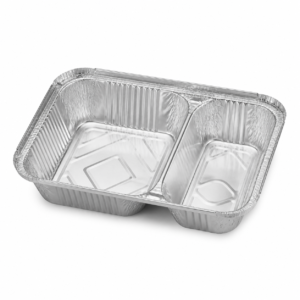 2-Compartment Aluminum Foil Take-Out Container