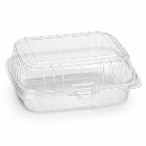32 oz PET Hinged Container I-Lock - Clear