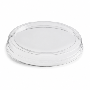 PET Non Slotted Flat Lid Non-Slotted - Clear