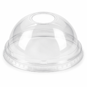 Clear PET Dome Lid - PD16D, 1 in Hole