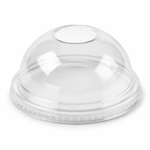 Clear PET Dome Lid - PDW16D, 2 in Hole