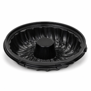 PET Black Base for 9 in Bundt Cake - Black