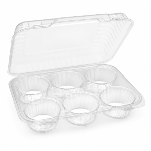 Clear PET 6 Muffins Tray