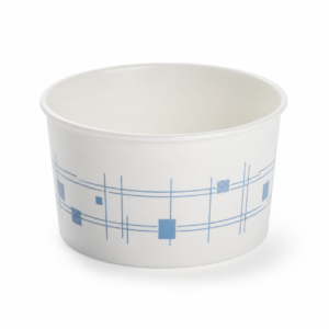 16 oz White Printed PP Deli Container
