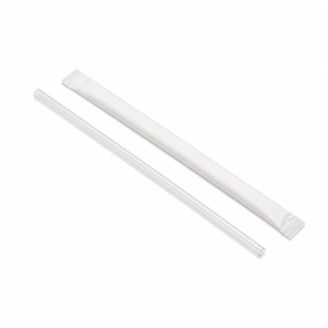 7.75″ Paper Wrapped Straw - Translucent
