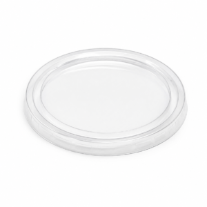 PET Lid for 1 oz Souffle Container - Non-Slotted - Clear