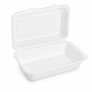 EPS Foam Hinged Container 205 1-Compartment - White - 2/100