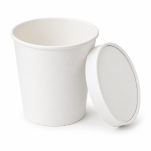 Paper Ice Cream Container with Paper Lid – 32 oz / 970 mL