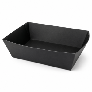 Large Meal Paper Tray - Black