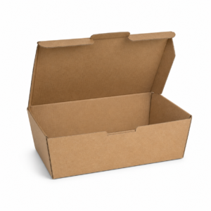 F-Flute Kraft Hamburger Box #2 - 19.1 x 10.8 x 6.9 cm