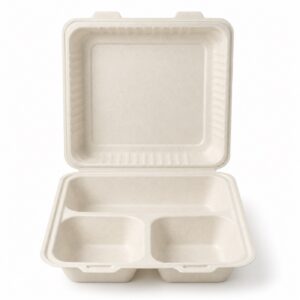 8 x 8 8×8 Bagasse Clamshell