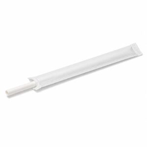 7.75 in Wrapped White Paper Straws