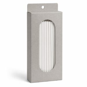 Paper Straw 7.75 in - White Retail Pack