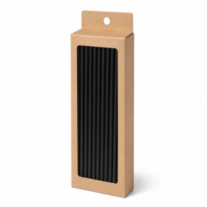Paper Straw 7.75 in - Black Retail Pack