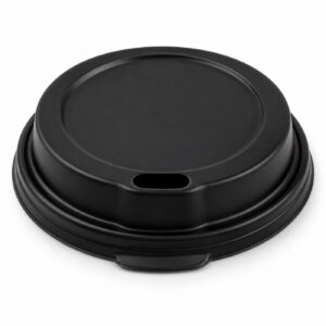 Dome Black Lid for 10/12 oz Hot Paper Cup