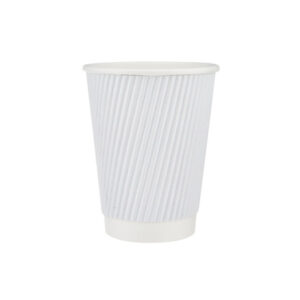 12 oz White Paper Ripple Cup