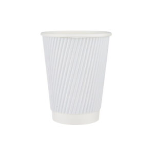 16 oz White Paper Ripple Cup