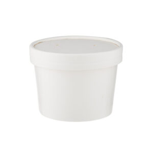 White Paper Noodle Bowl 12 oz with Paper Lid