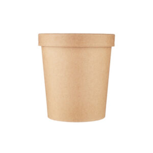 Kraft Paper Noodle Bowl 16 oz with Paper Lid