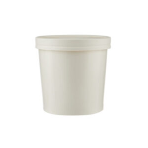 White Paper Noodle Bowl 26 oz with Paper Lid