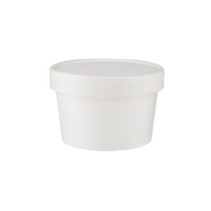 White Paper Noodle Bowl 8 oz with Paper Lid
