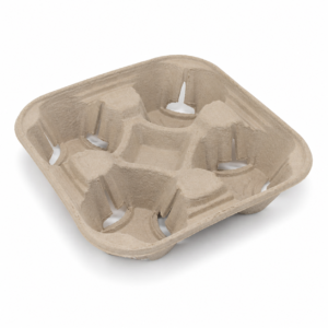 4-Cup Molded Fiber Drink Carrier