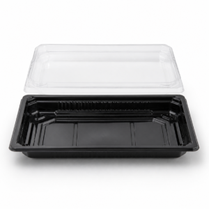 Black PS Sushi Tray - 2-Piece Medium