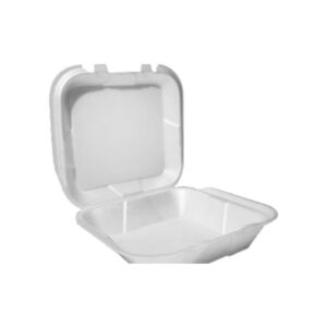 9 x 9 EPS Foam Hinged Container 9×9 - No Divisions