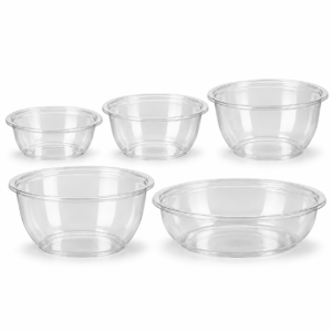 Clear PLA Salad Bowls