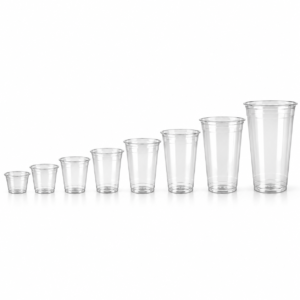 Clear PET Cold Cup Family in 3 oz to 32 oz Sizes