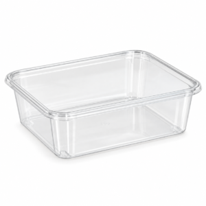 34 oz Rectangular Plastic Container Medium Weight