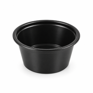 2 oz Black PP Sauce Cup