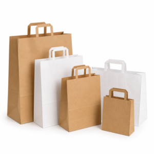Flat Handle Paper Bags