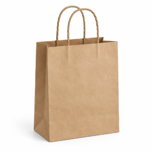 Custom Recycled Kraft Paper Bag with Twisted Rope Handle