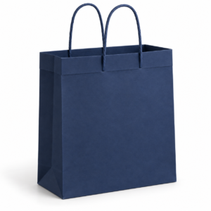Solid Color Paper Bag with J-Cut Turn Top Rope Handle