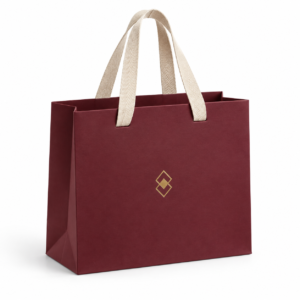 Hot Stamped Paper Bag with Twill Tape Handle