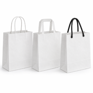 Bleach Kraft Paper Bag with Handle Options