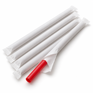 Red 9″ Paper Wrapped Giant Straw