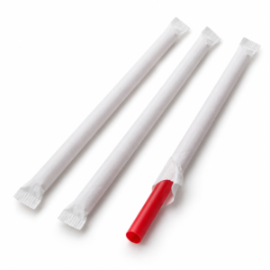 Red 10.25″ Paper Wrapped Giant Straw