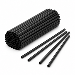 PP 12″ Straw - Black