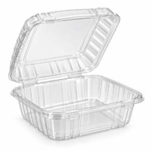 OPS Double Hinged Container - 29 oz Clear