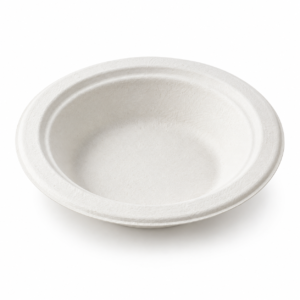 White 6 inch Deep Bagasse Round Plate