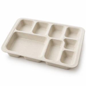 8 Compartment Bagasse Meal Tray